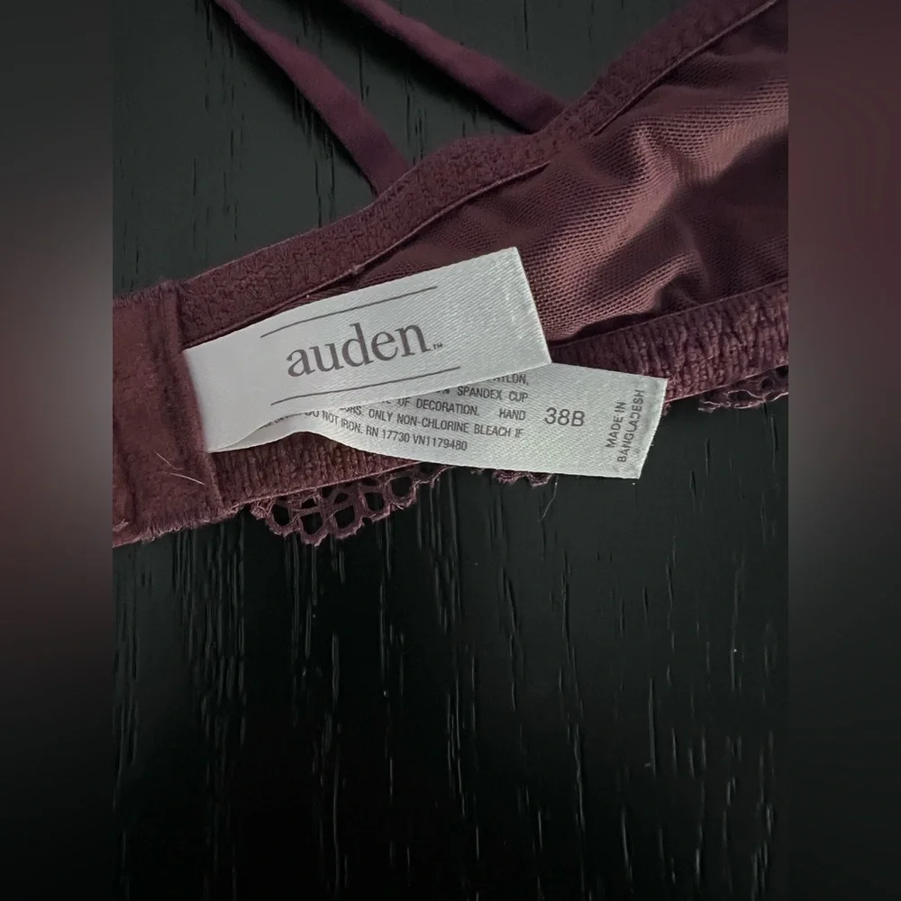 🛍️Auden Brown Lace Trimmed Bra